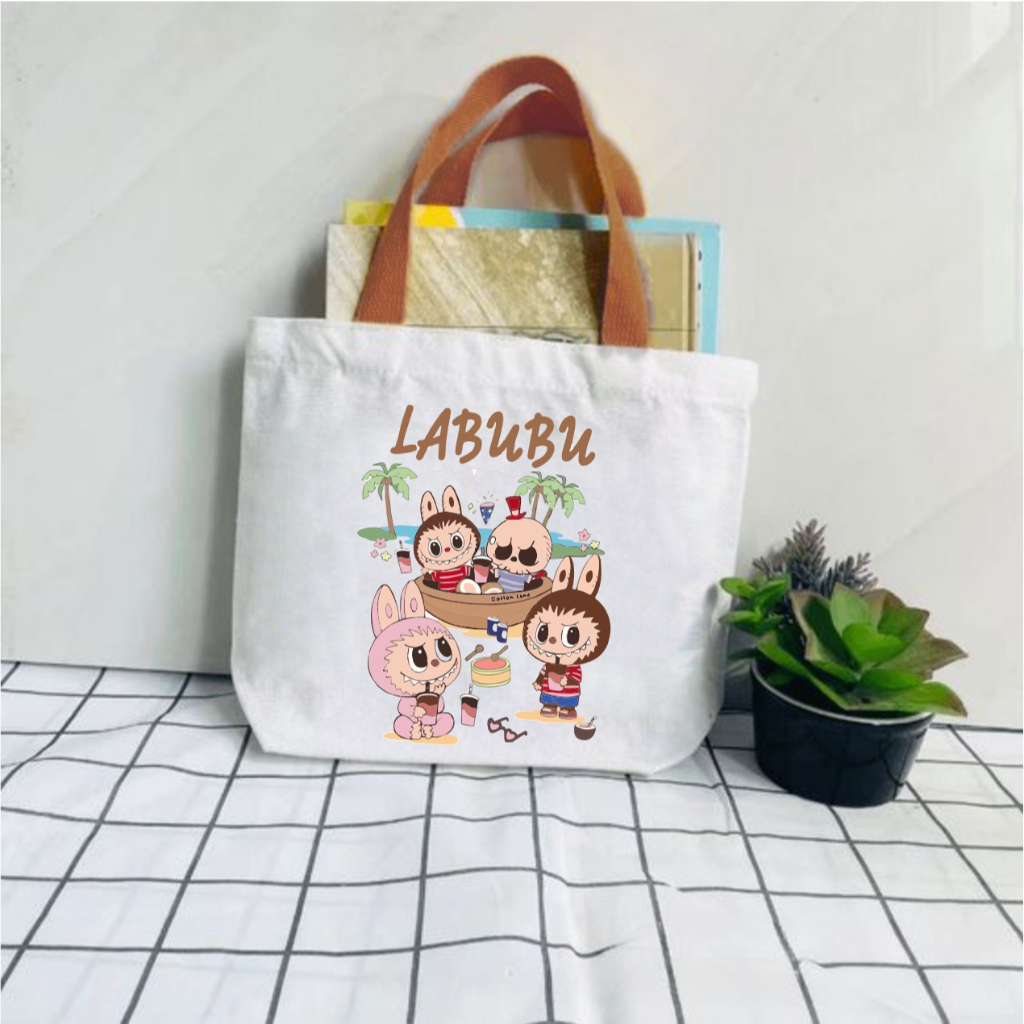 Tas Tote Bag Mini Labubu 25X20