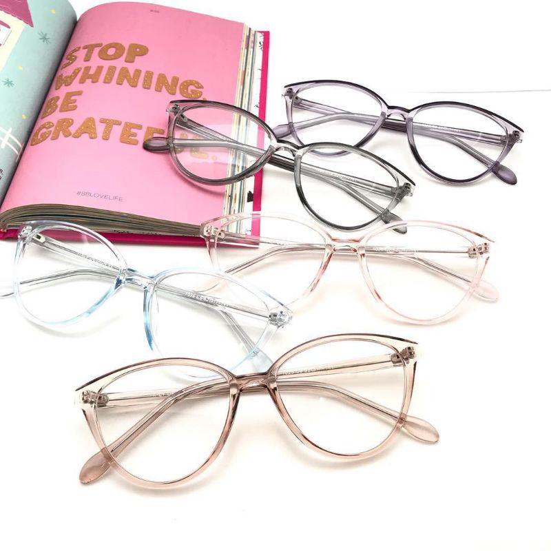 Frame kacamata cateye wanita 1025 kacamata minus kacamata photochromic kacamata antiradiasi