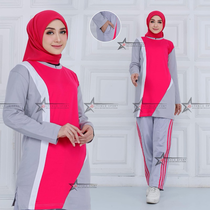 Setelan baju Olahraga muslimah / setelan baju olahraga muslimah
