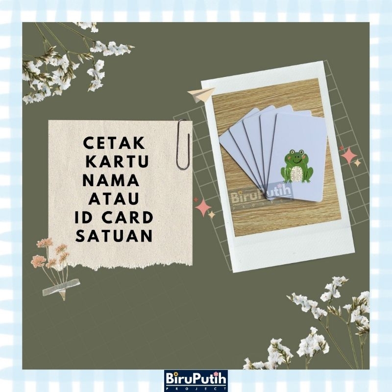 

cetak id card/kartu nama bahan pvc dua sisi bisa custom