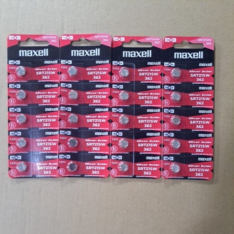 baterai maxell 721 sr721sw 362 1.55volt original murah (5pcs)