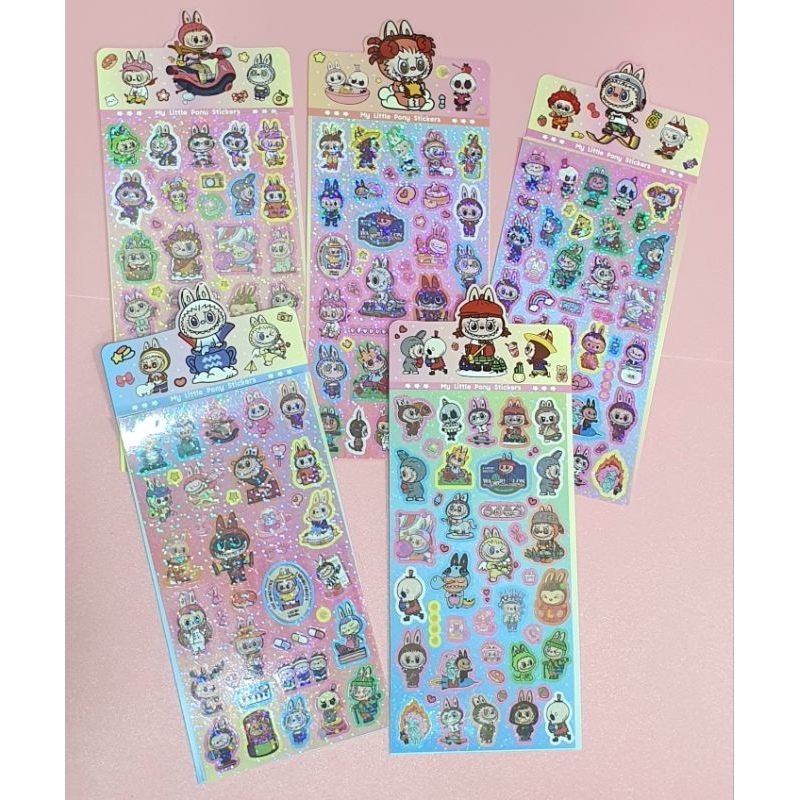 

Labubu Sticker 1lembar Premium Glitter