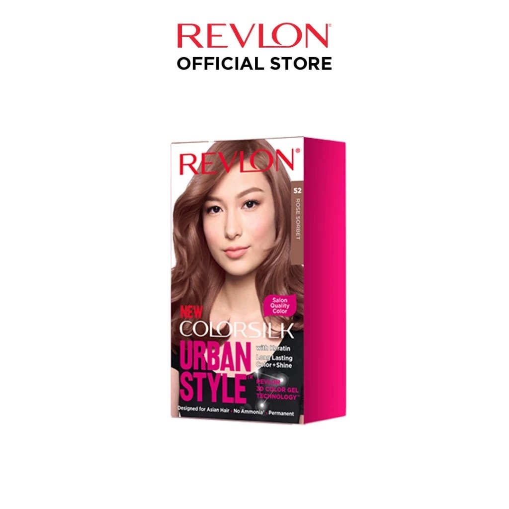 Revlon Urban Style Hair Color Cat Rambut ROSE SORBET Cat Rambut Pewarna Rambut Merah Coklat