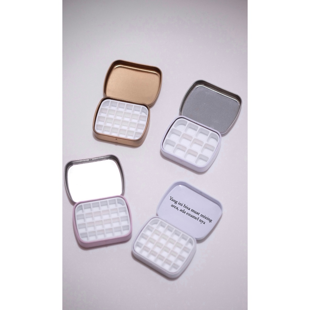 

Mini Tin Palette / Travel Watercolor Palette / Palet Cair Air Mini / Palet Kutek