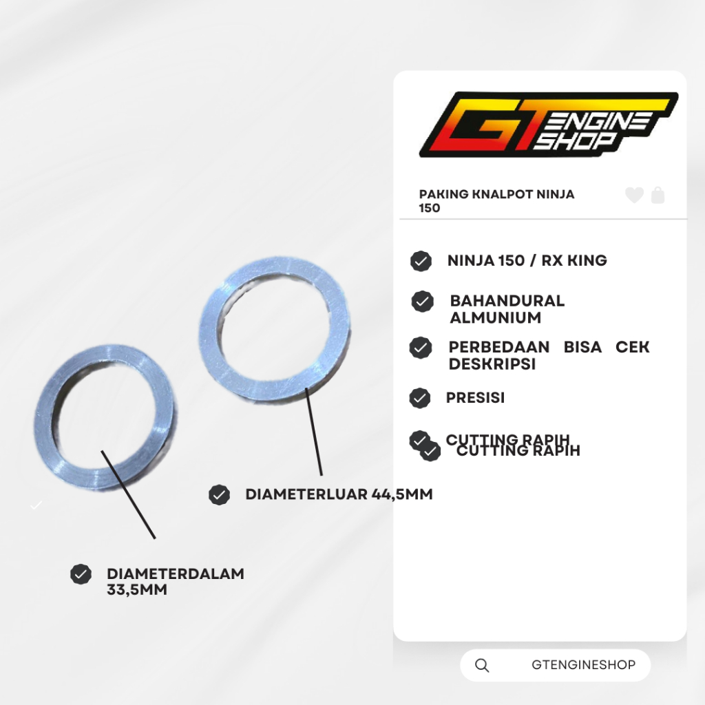 PAKING KNALPOT NINJA R PAKING KNALPOT NINJA RR PAKING KNALPOT RX KING BAHAN DURAL