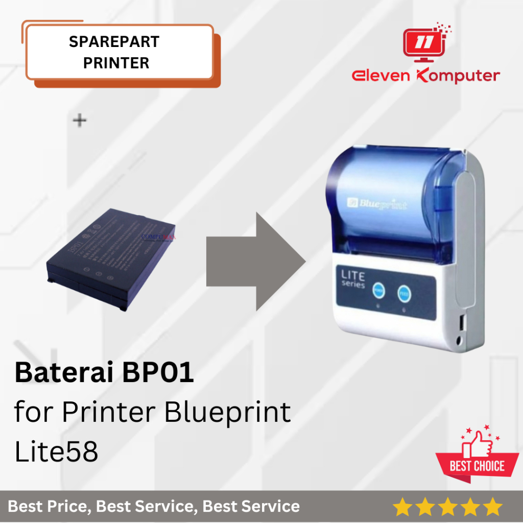 Baterai BP01 - Battery Printer Thermal Blueprint Lite58 Lite 58