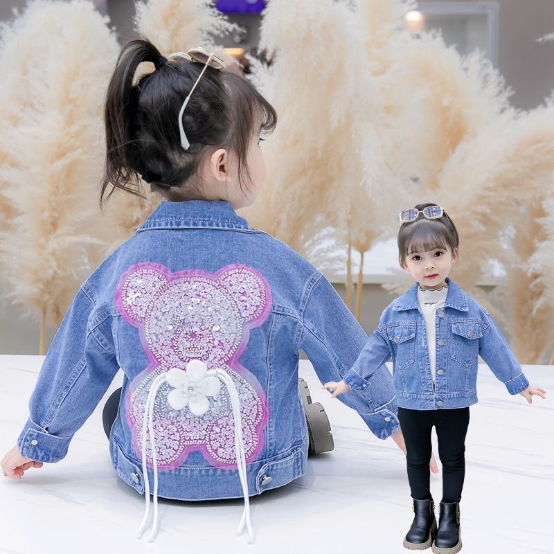 JAcKET JEANS ANAK - JAcKET KEKINIAN ANAK CEWEK OUTER JEANS CROP ANAK PEREMPUAN JAcKET ANAK REMAJA TA