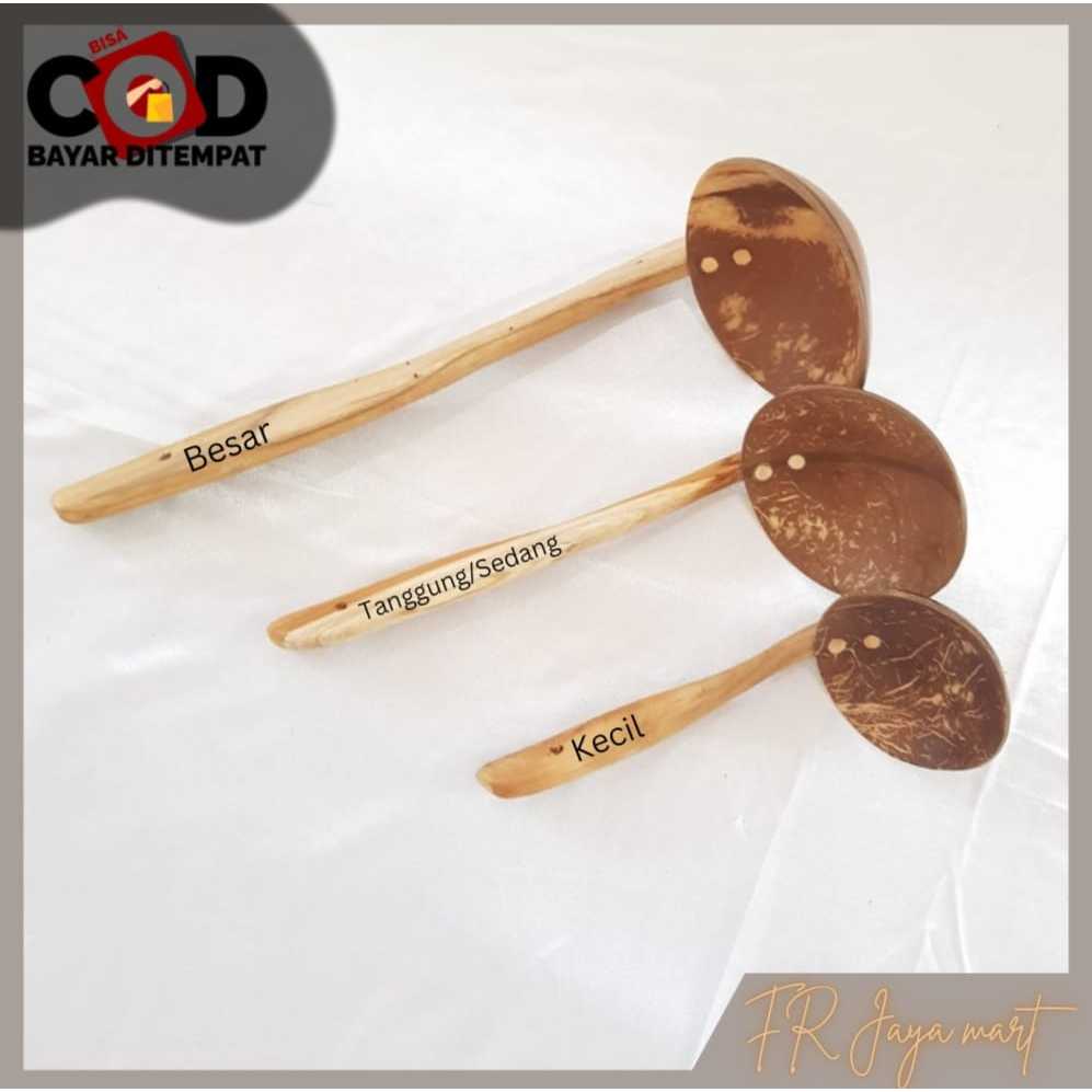 Irus Batok Kelapa Sendok Sayur Batok Kelapa Gagang Kayu