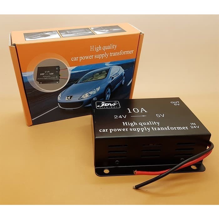 Car Power Supply Transformer Stepdown 24v To 5v 10a Converter jdw
