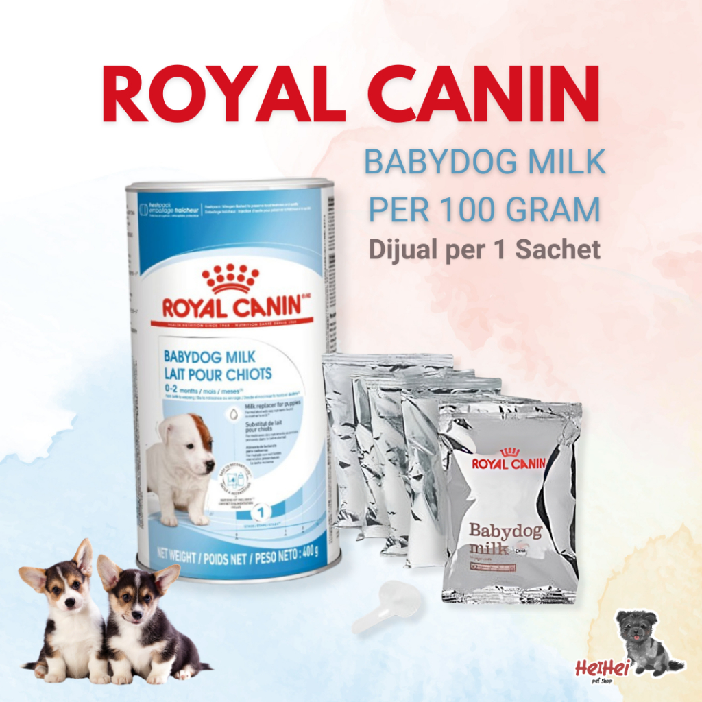 Royal Canin Babydog Puppy SATUAN SACHET Milk 100 gr - Susu Bayi Anjing, Induk Anjing, Anjing Hamil, 