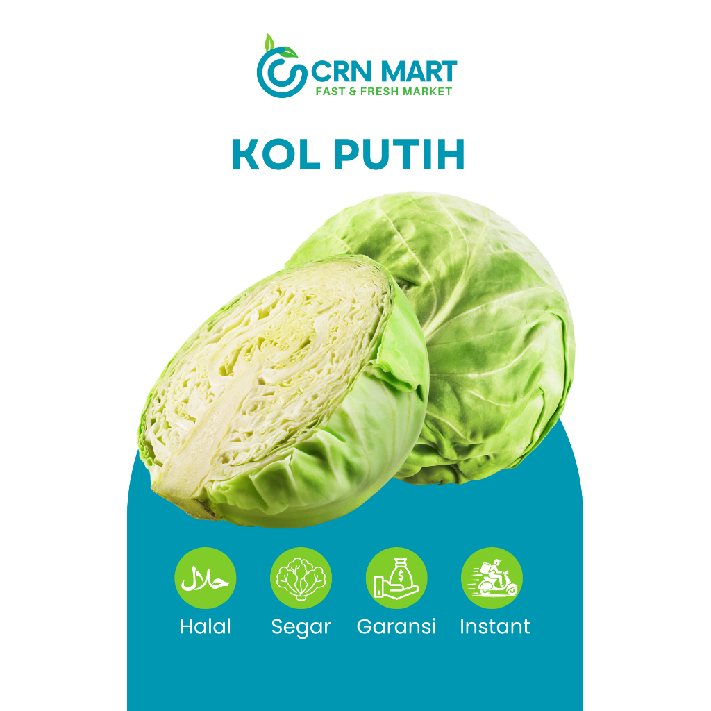 

CRN MART - Kol Putih Segar/Sayuran Segar/Kol Putih Fresh Per Buah 0,8-1kg