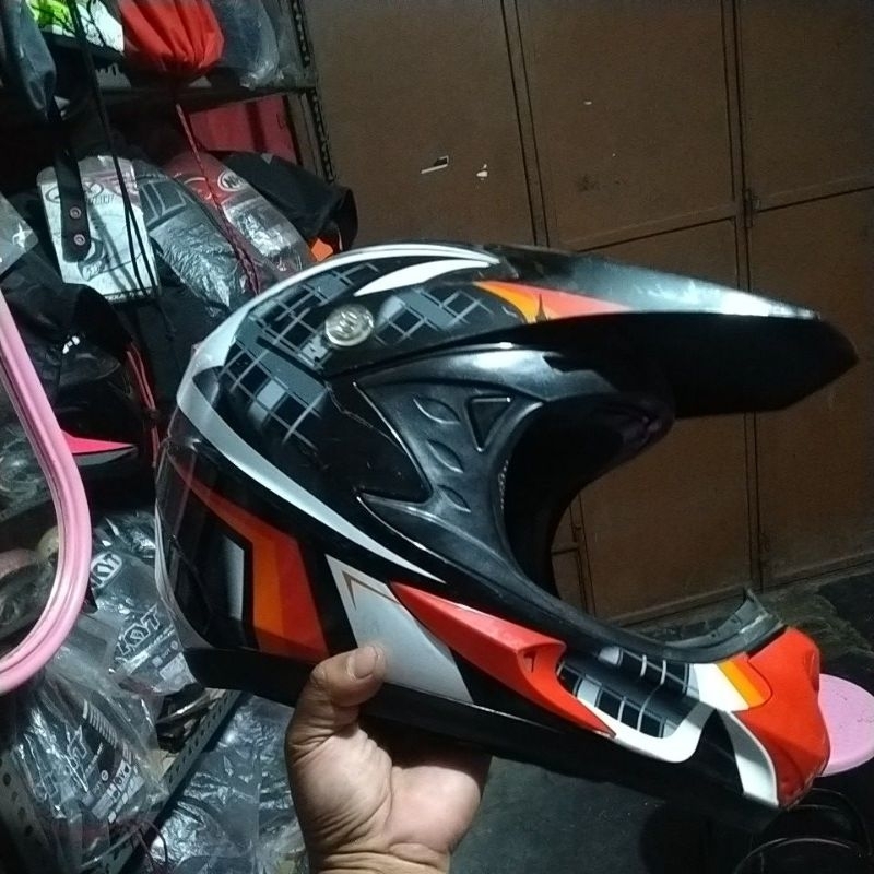 helm snaile cross bekas/seken/second/preloved