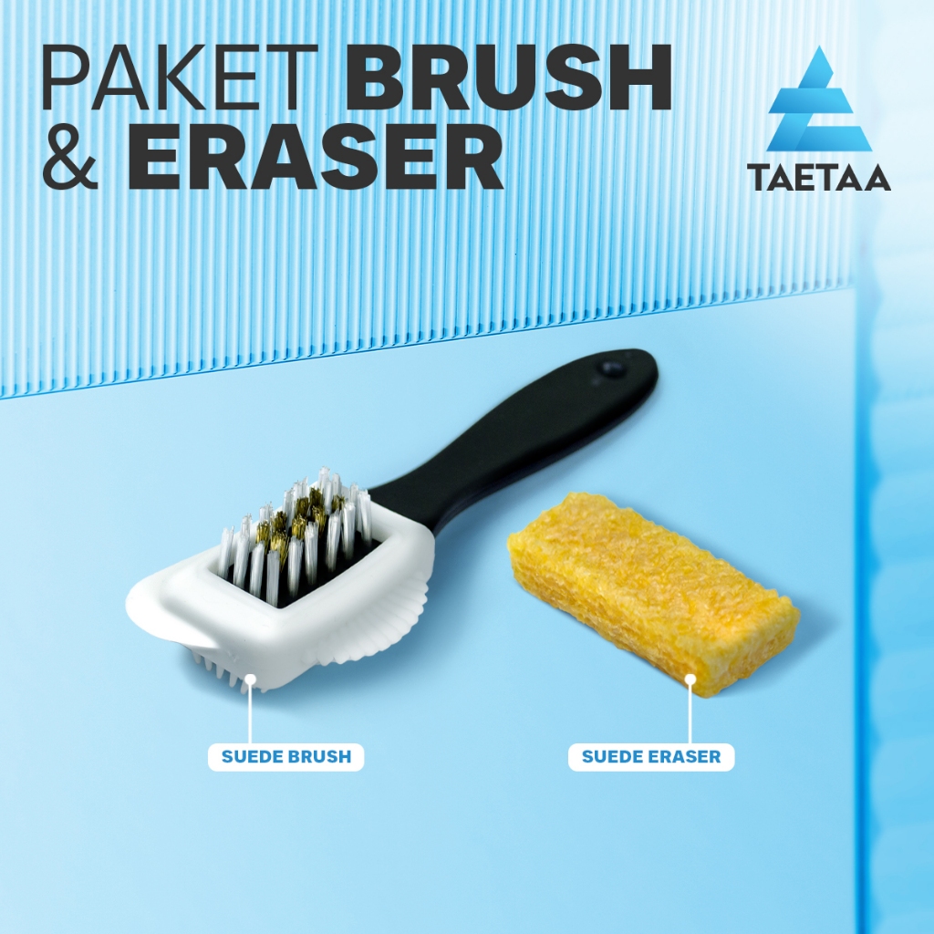 PROMO TAETAA - PAKET PEMBERSIH SEPATU SUEDE SILVER SHOES CLEANER SUEDE