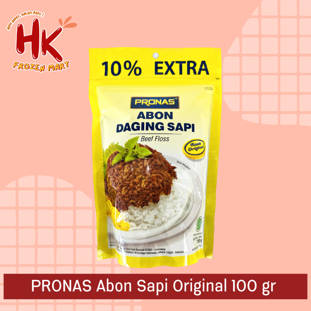 

Pronas Abon Daging Sapi Original 110gr | beef floss 100gr HK FROZEN MART