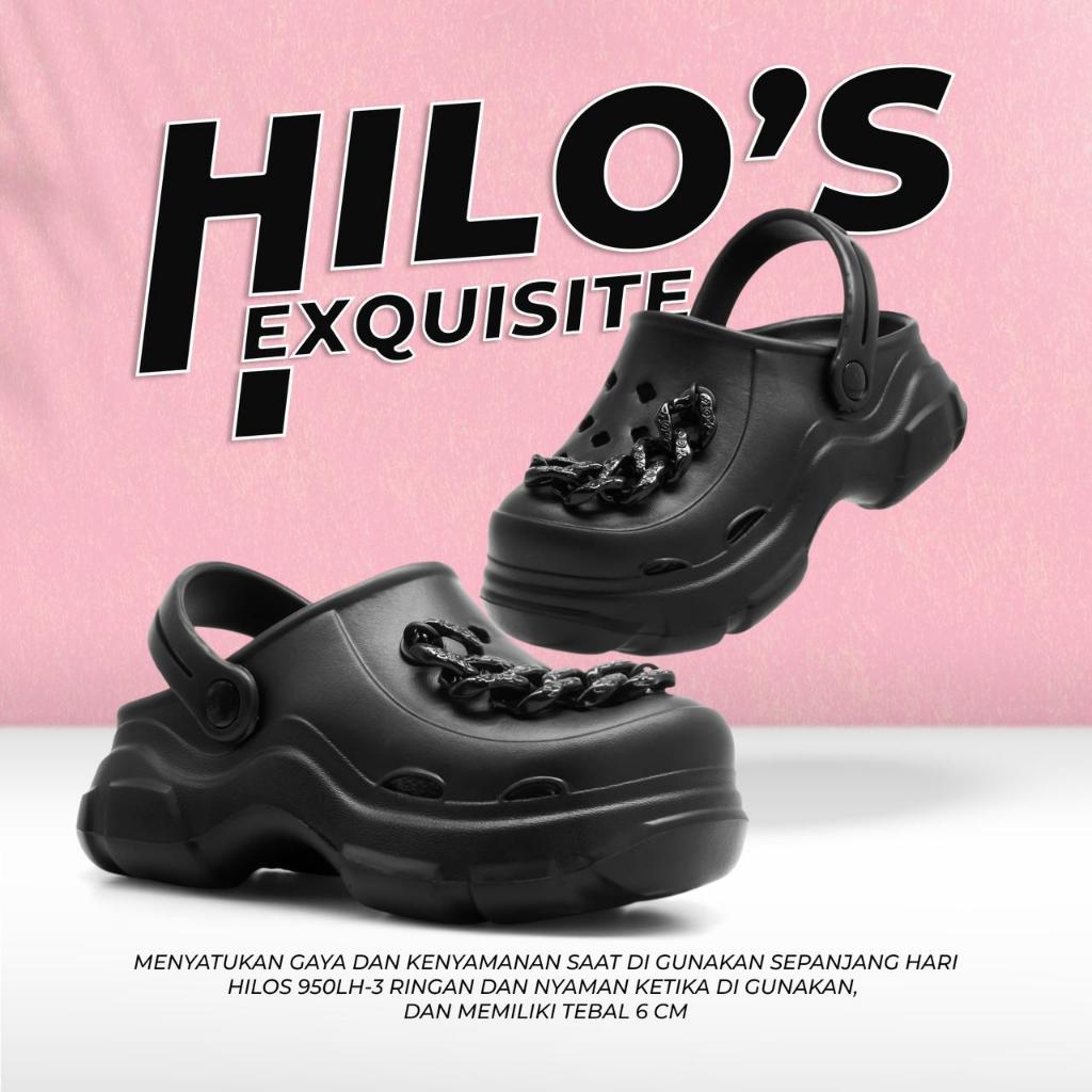 HILO'S - Sandal Crocs Wanita Premium Keren Model Baim Wedges  Bahan Eva Original Size 36-41 Cm 950LH