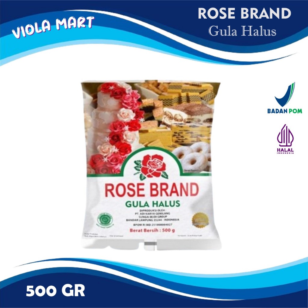 

GULA HALUS ROSE BRAND 500gr (Halal & Berkualitas) - Gula Halus Kemasan