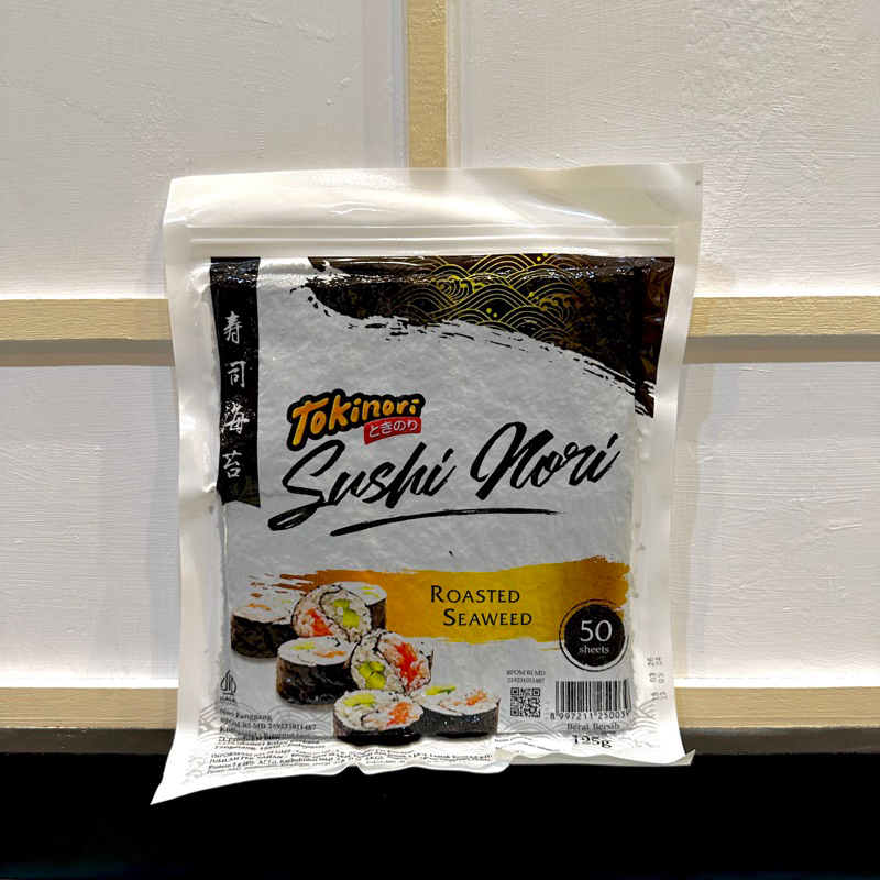 

Tokinori Sushi Nori 50 lembar | Roasted Seaweed Halal MUI