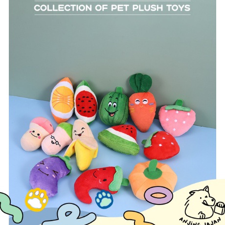 WOW DEALS Mainan Gigitan Anjing Berbunyi  Dog Squeaky Toys  Boneka Toys Plush