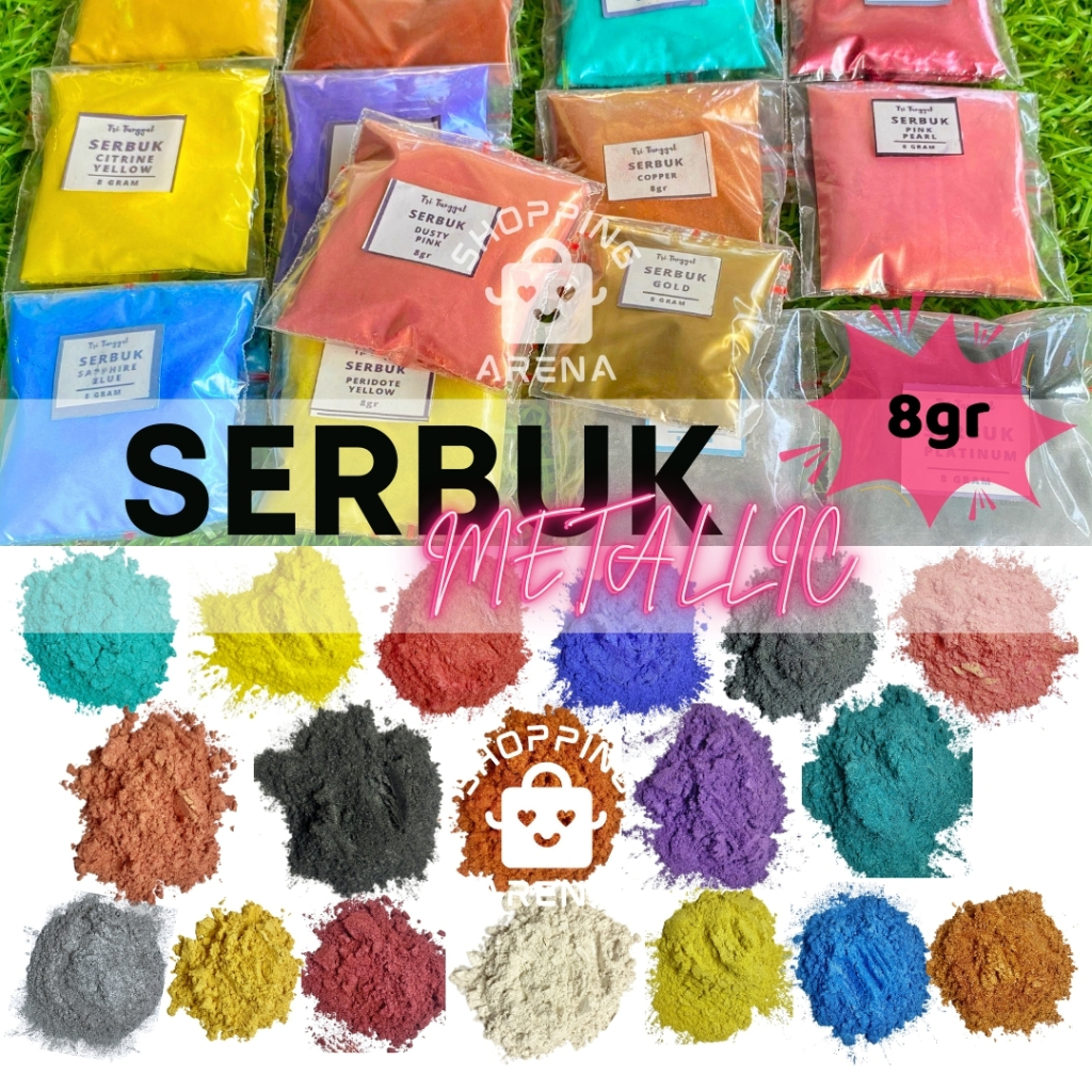 

SERBUK METALLIC PREMIUM 8 GR 8gr Glitter Cosmetic Grade Mica Powder Sablon Resin Pernak Pernik Bubuk Padat Padatan Diy Kerajinan Kesenian Art Prakarya Art Seni Perlengkapan Craft Crafting Warna Paint Painting Gram Colour Colorful Shopping Arena Malang