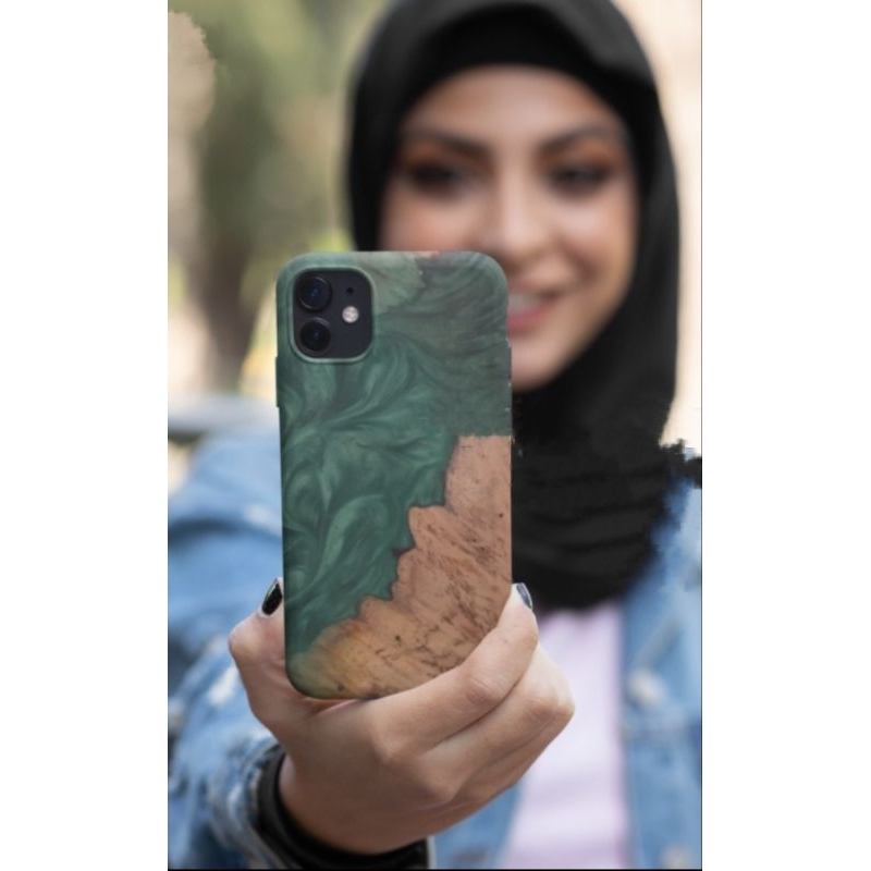 Wood & Resin Case iPhone 13 | Soft Case | Casing Hp Unik | Casing Hp Estetik | Casing Hp Aesthetic |