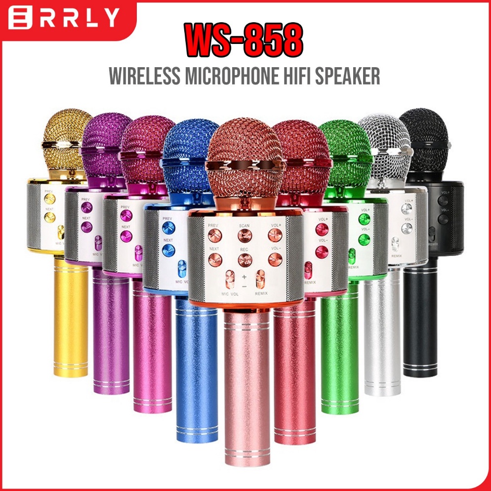 Serbuuuu Mic Karaoke Mikrofon Original Wireless Bluetooth Mic Smule ERRLY WSTER WSTER WS858 WS858 WS