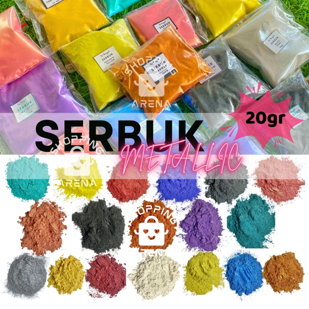 

SERBUK METALLIC PREMIUM 20 GR 20gr Glitter Cosmetic Grade Mica Powder Sablon Resin Pernak Pernik Bubuk Padat Padatan Diy Kerajinan Kesenian Art Prakarya Art Seni Perlengkapan Craft Crafting Warna Paint Painting Gram Colour Colorful Shopping Arena Malang