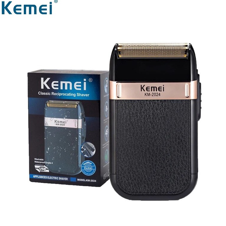 Bagus Dipakai ORIGINAL  Kemei KM 224KM224 Shaver Waterproof Alat Mesin Cukur Jenggot Kumis