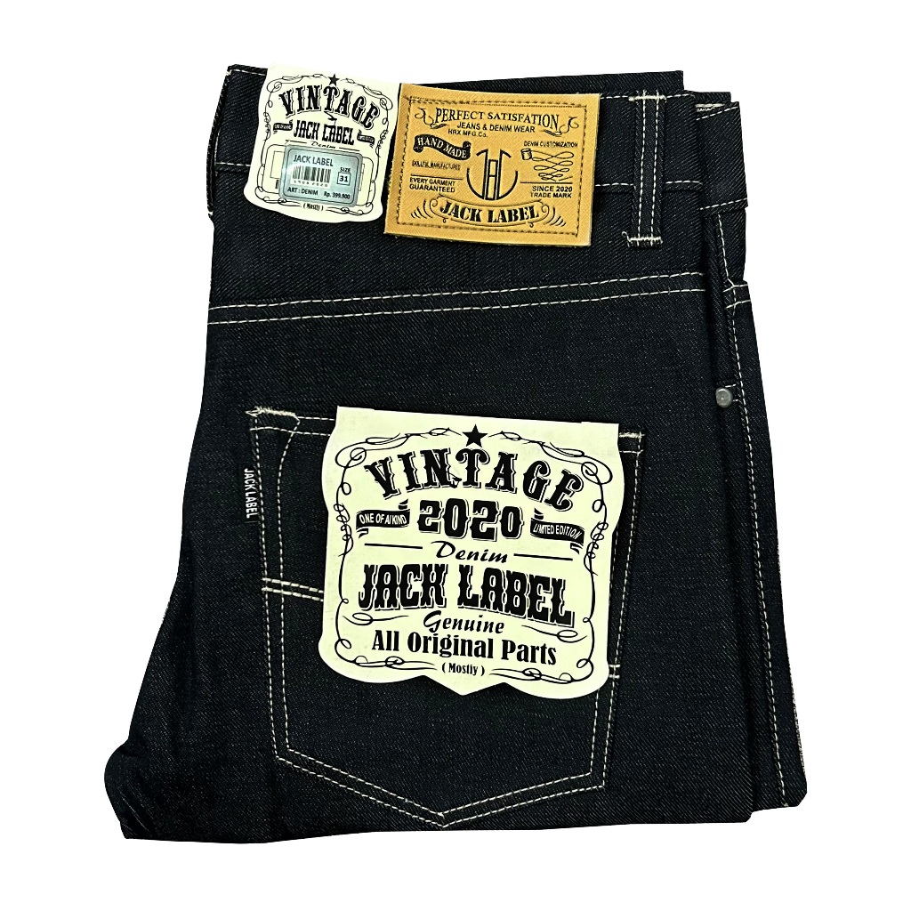 DENIM SELVEDGE | CELANA SELVEDGE 14OZ JACK LABEL JEANS PANJANG PRIA KEREN RETRO TERBARU