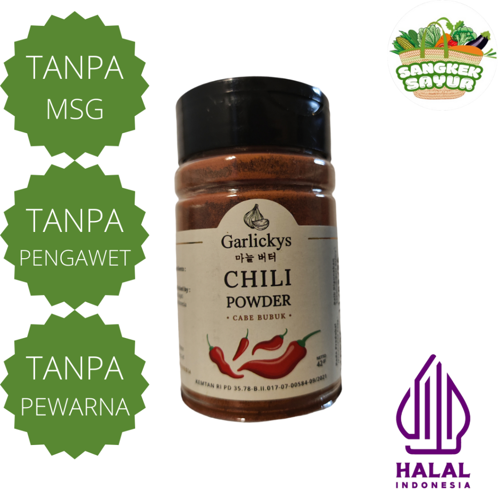 

Bubuk Cabe/cabai halus (Chili Powder) - GARLICKYS