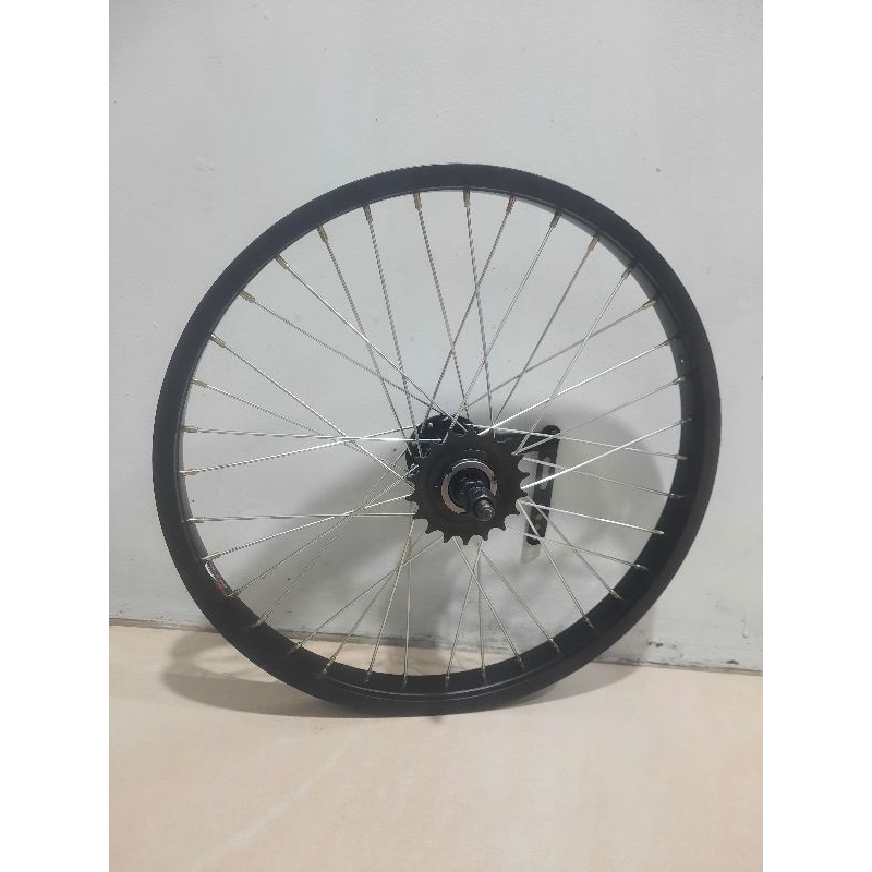 Wheel Set Sepeda 18 Hub Torpedo Belakang saja Velg Jadi Pelk Jadi 18 Torpedo belakang Velg 18 Hitam 