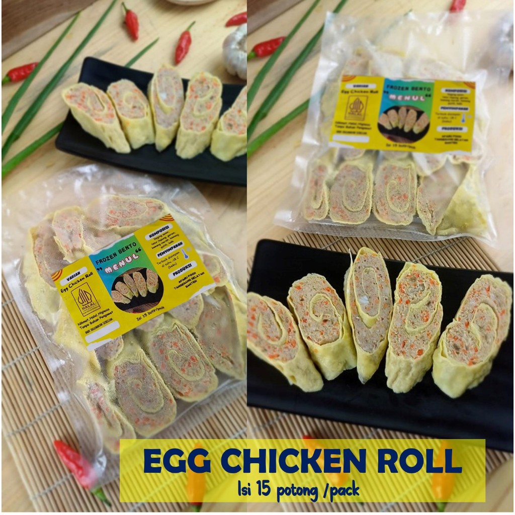 

Egg Chicken Roll Bento MENUL Egg Roll Frozen Food Homemade Halal