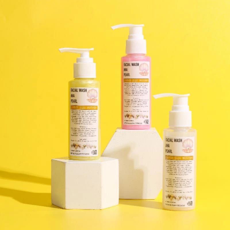 FACIAL WASH PEARL AHA MUTIARA|| SABUN AHA WHITENING GLOWING