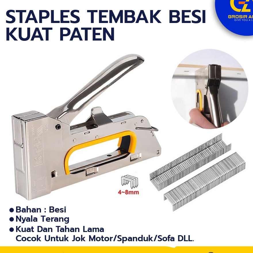 SPESIAL UNTUK ANDA GrosirAuto Staples Tembak Staple Tacker Jok Motor Steples Stepler Tembak Besi Kua