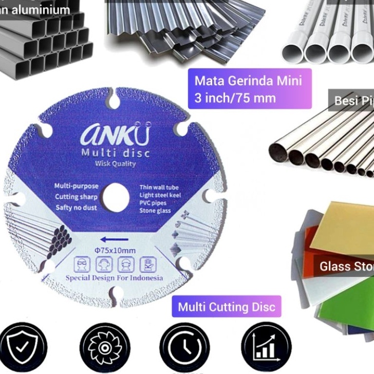 mata gerinda potong 3 inch Batu gerinda mini 75 mmDiamond cutting W potong 75 mm