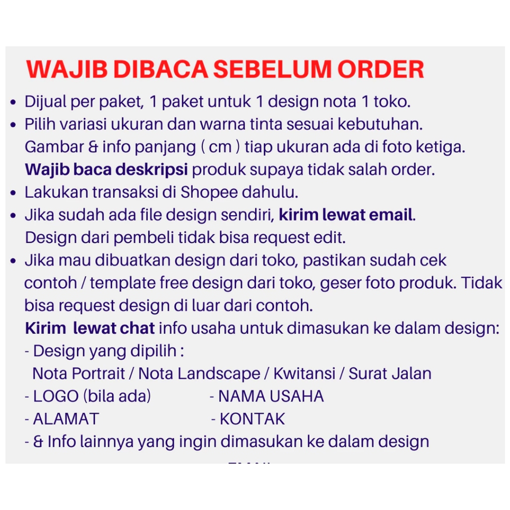 

MilL PAKET NOTA 1 BUKU ISI 100 LEMBAR CUSTOM 1 2 3 RANGKAP / PLY