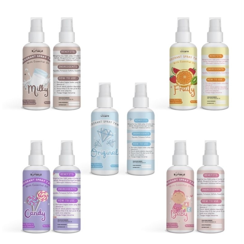 DEODORANT SPRAY TAWAS 60ml BPOM/ DEO SPRAY TAWAS NON ALKOHOL