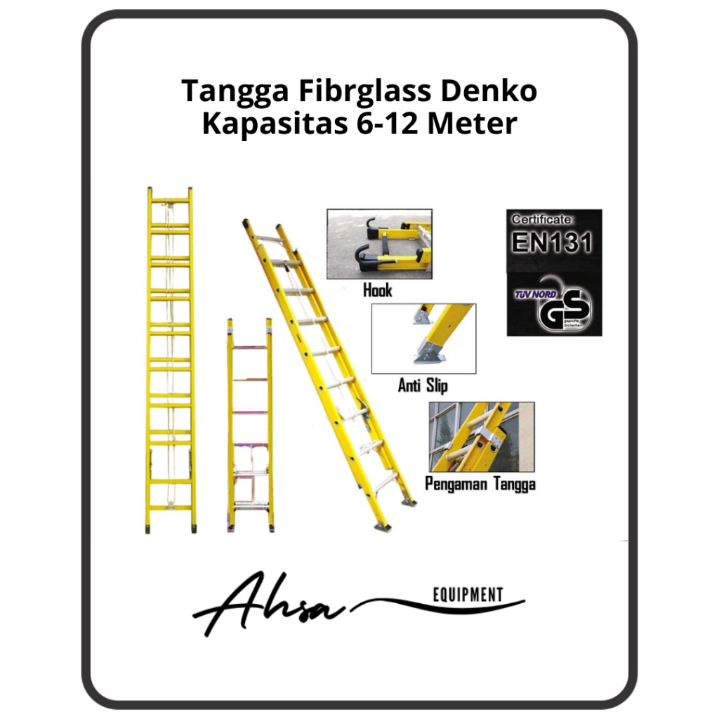 Tangga Fiberglass tangga PLN 6-12 meter denko