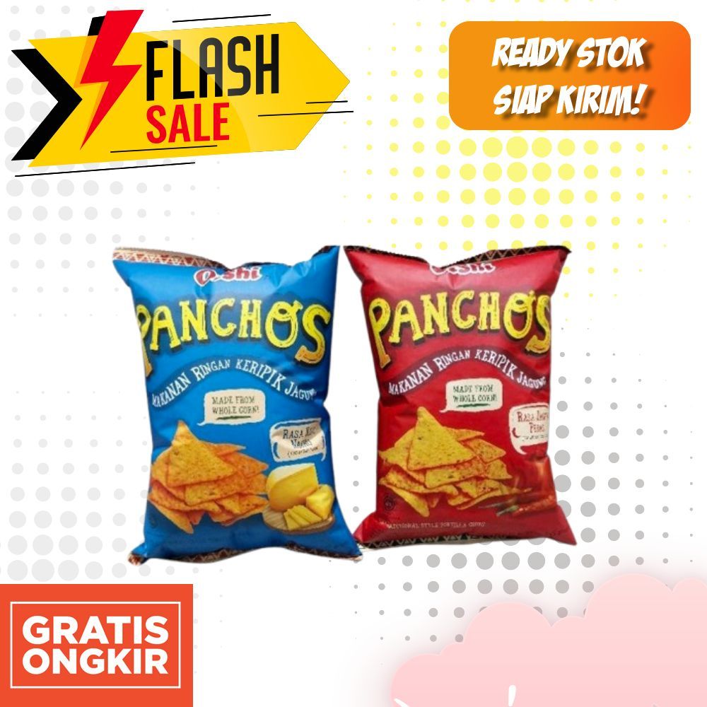 

Oishi Panchos Keripik Jagung Sapi Panggang 145G / Keripik Jagung Keju Nacho