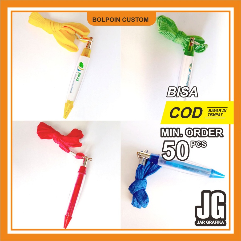 

Pulpen ballpoint pen pena bolpen cabe model tali custom desain souvenir kantoran/kampus/sekolah/nikahan (03)