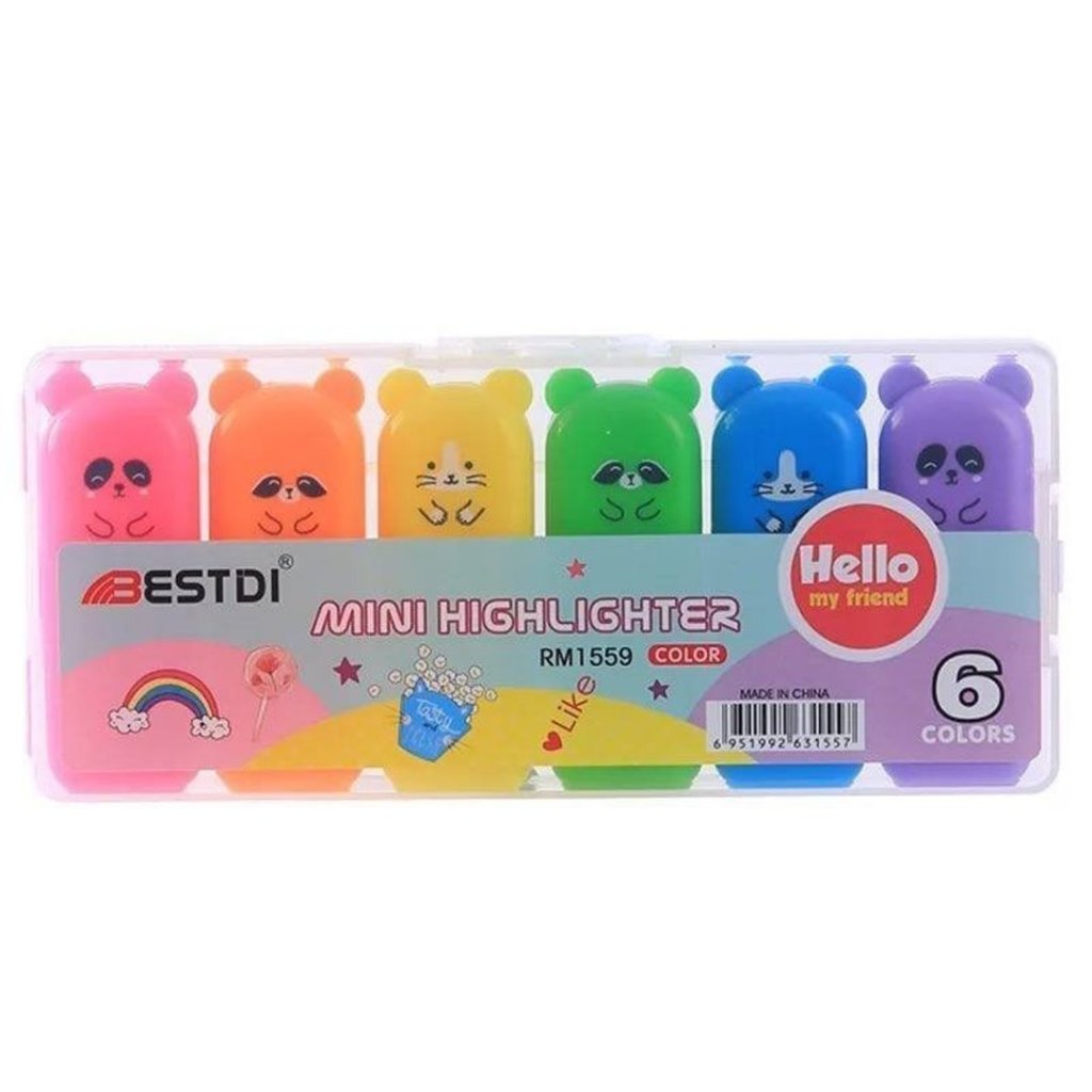 

MINI HIGHLIGHTER RM1559 - 6 WARNA