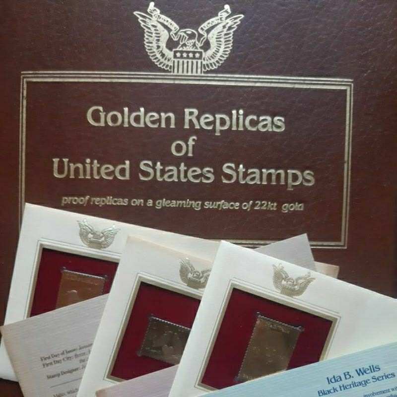

Perangko SHP FDC USA Emas Golden replicas surface of 22kt gold