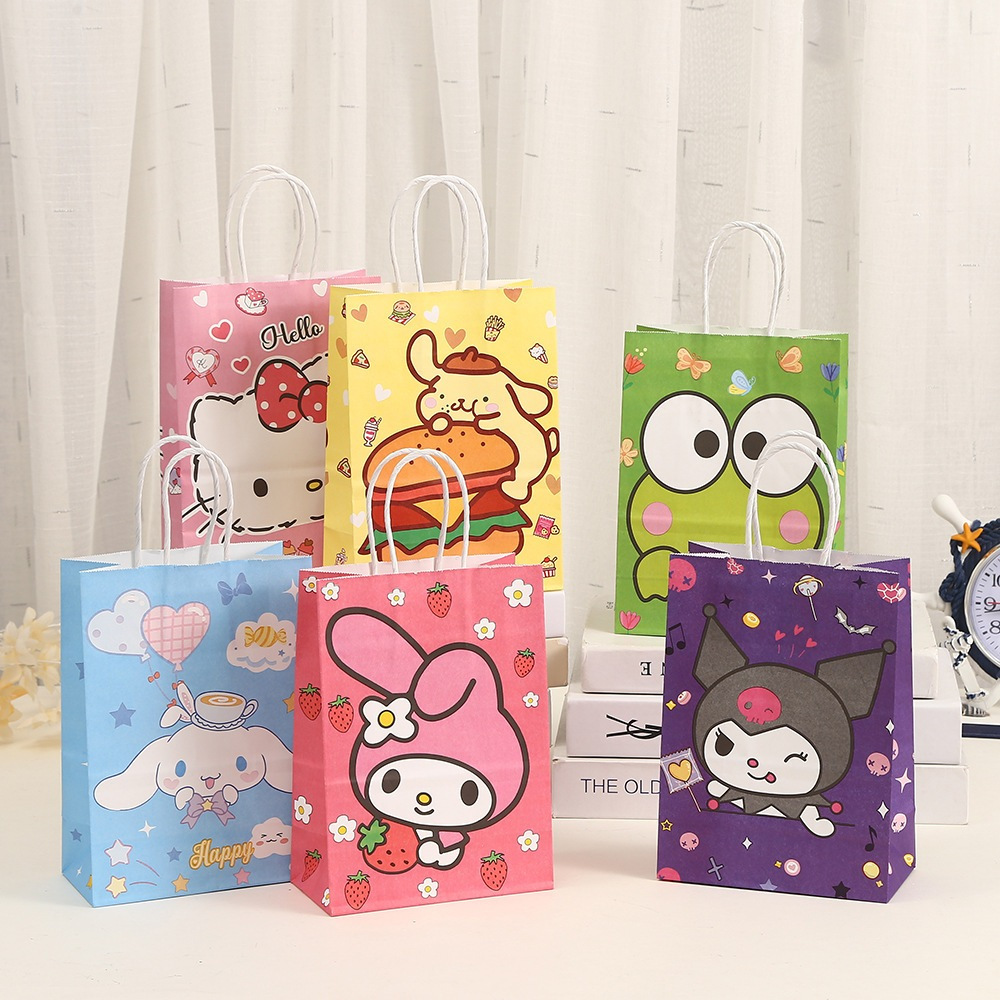 

Satuan- Paperbag Kuromi/ Paperbag Ultah Gift Packaging Birthday motif Kuromi