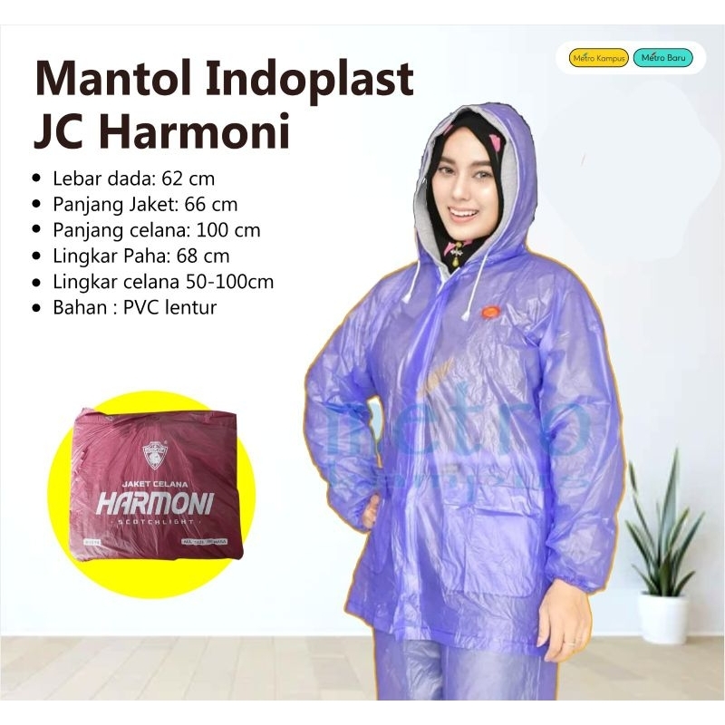 Jas hujan harmoni jc / mantol indoplast jaket celana / Mantol Pvc