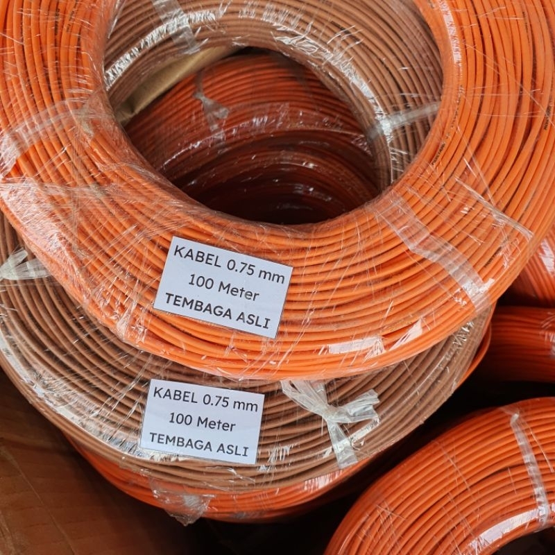 KABEL SERABUT ROSTAND 0,75 TEMBAGA ASLI MEREK HARGA METERAN