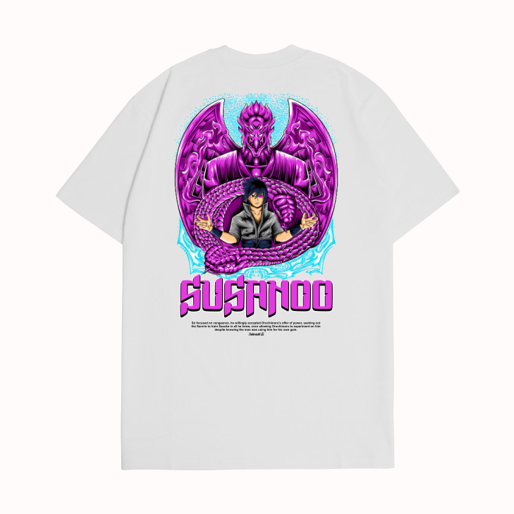 KARIMAKE Kaos Baju T Shirt Distro Unisex Gambar NARUTO SHIPPUDEN SUSANOO UCHIHA SASUKE Kaos Anime