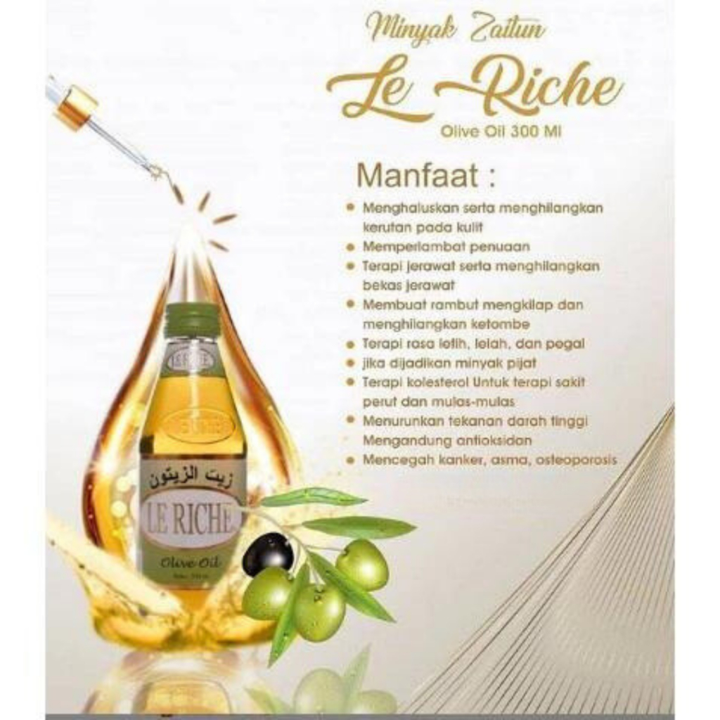 

Minyak Zaitun Le Riche Leriche Olive Oil 300ml Original