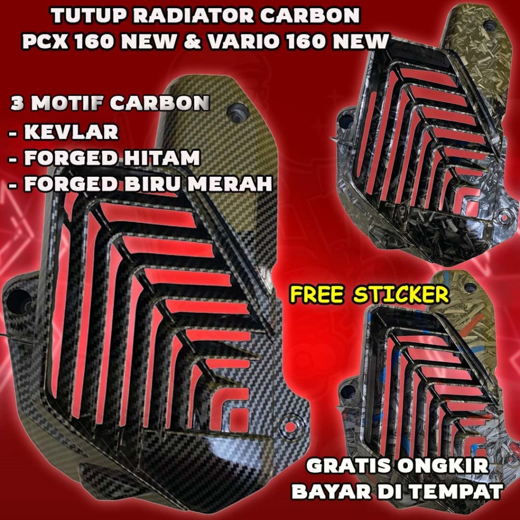 Tutup Radiator PCX 160 Tutup Radiator Vario 160 Tutup Radiator PCX Carbon Tutup Radiator Vario 160 C