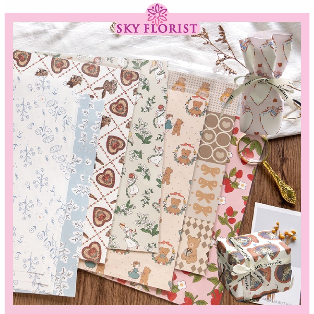 

Kertas Kado Bunga Flower Wrapping Kemasan Parcel Bungkus Kado Souvenir KB6311