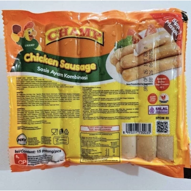 

CHAMP SOSIS AYAM 375g - SOSIS AYAM 375G - SOSIS AYAM CHAMP BERAT 375G