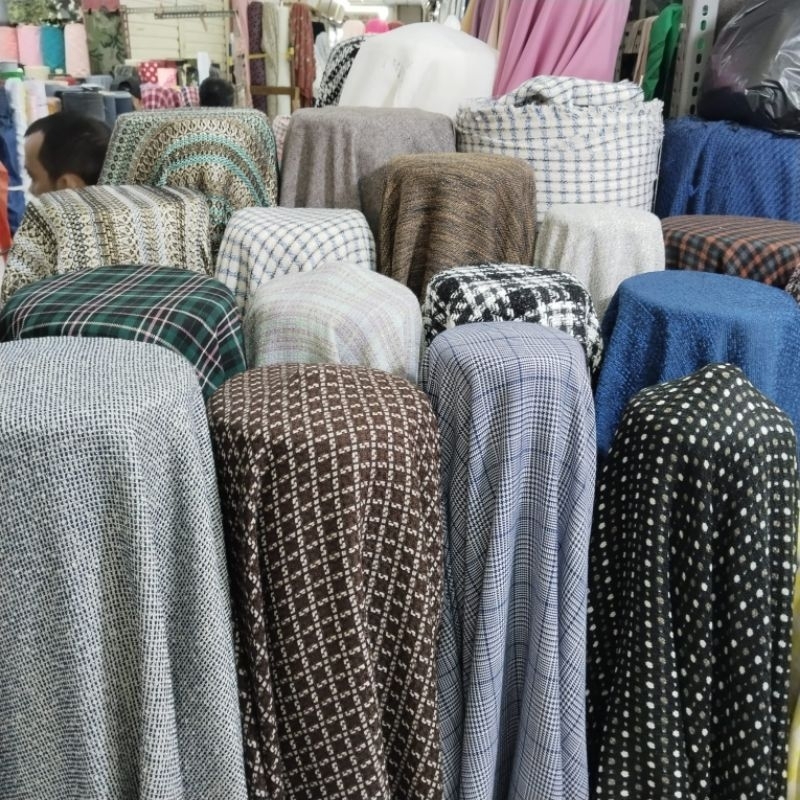 Bahan kain Tweed Import/bahan tweed